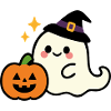 Mignon mais effrayant - Halloween Kawaii Ghost