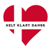 Danish flag in heart shape