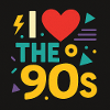 I Love The 90s Neon Retro