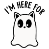 Halloween Cat Ghost Saying