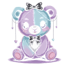 Kawaii Pastel Goth Patched Bear