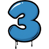 Three Drops Neon Blue