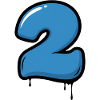 Graffiti Blue Number 2 Drops