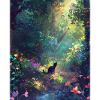 Sunlit Forest Cat