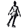 Eis Kunstskøjteløber - Cool Silhouette Logo