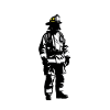 Firefighter - Cool Silhouette Logo
