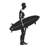 Surfer - Cool Silhouette Logo
