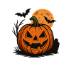 Pumpkin Face Halloween Moonlit Night