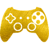 Manette de jeu dorée