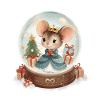 Mouse Princess Snow Globe Christmas Design