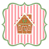 Gingerbread House Christmas Emblem Modern