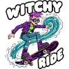 Witchy Ride Skateboard-Animation
