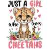 Fille guépard avec des fleurs
