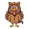 Funny Turkey Cat Thanksgiving