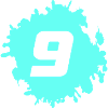 Nine Cyan Splash Graphics