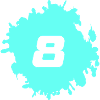 Neon Eight Splatter Design