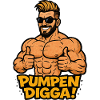 PUMPS DIGGA Cartoon Bodybuilder