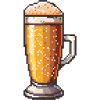 Pixelbier Krug Retro Glanz
