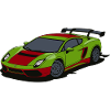 Neon Lime Sportscar Burst