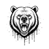 Bear Roaring Design