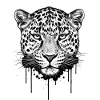 Leopard Head Illustration