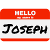 Ciao, il mio nome è Joseph Label Name Tag