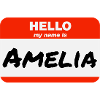 Hello My Name Is Amelia Label Name Tag