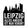 Leipzig Skyline Silhouette Text Design City