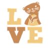 Sea Otter Cartoon Love