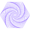 Spiral in hexagonal pattern