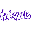 Purple Graffiti Lettering Pattern
