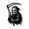 Grim Reaper Silhouette Print