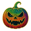 Regenbogen Halloween Kürbis Glitzer
