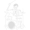 Batteur squelette sur scène