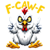 Vechtende Kip F-C-A-W-F Cartoon