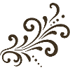 Brown Ornamental Blossom Swirl