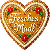 Fesches Madl Lebkuchenherz Bayern Tracht Volksfest