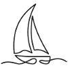 Sailboat Sketch – Maritime Motif