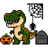 Pixel Art Dinosaurs for Halloween! 🎃🦖