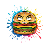 Frecher Burger Cartoon