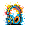 Bunte Kopfhörer Splash Design