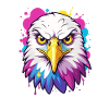 Adlerkopf bunt Splash