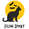 Feline Spooky Cat at Full Moon