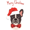 French Bulldog Merry Christmas Design