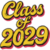 Class of 2029 Retro Script
