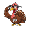 Glasses Wearing Turkey Saying Thanksgiving