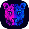 Neon Geometric Leopard
