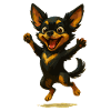 Cheerful Chihuahua Cartoon Dog