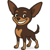 Grinning Chihuahua Cartoon Dog