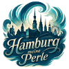 Hamburg Perle Stadt Silhouette Geschenk